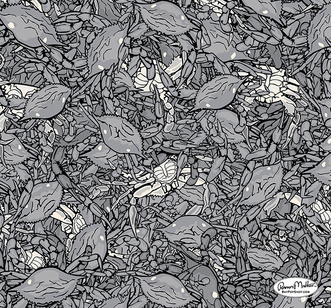 Grey Crab Neck Gaiter