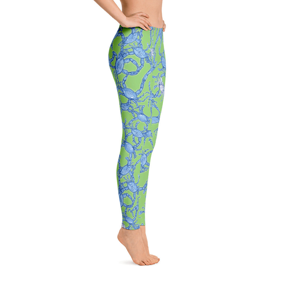Bushel of Crabs Leggings in Green