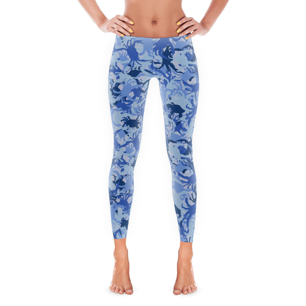 Blue Crab Camo Leggings