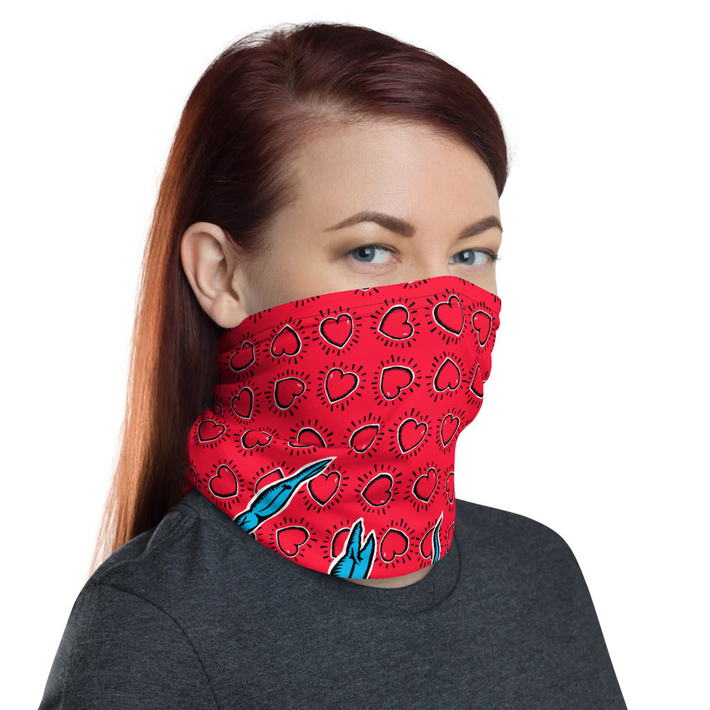 Crabs Holding Hearts Neck Gaiter