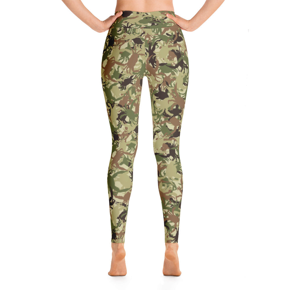 Green Crab Camo Yoga Leggings