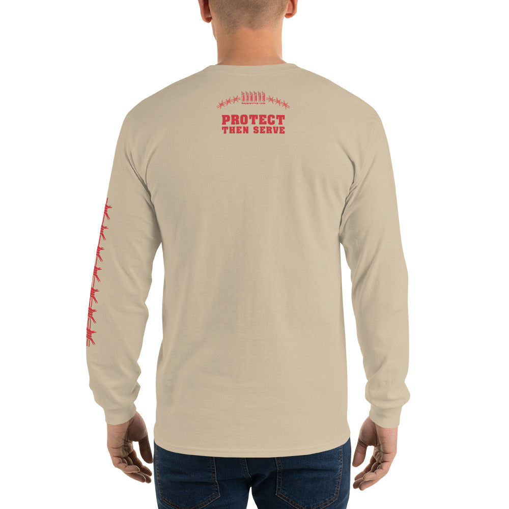 Protect Then Sleeve(Red Ink) Long Sleeve Shirt