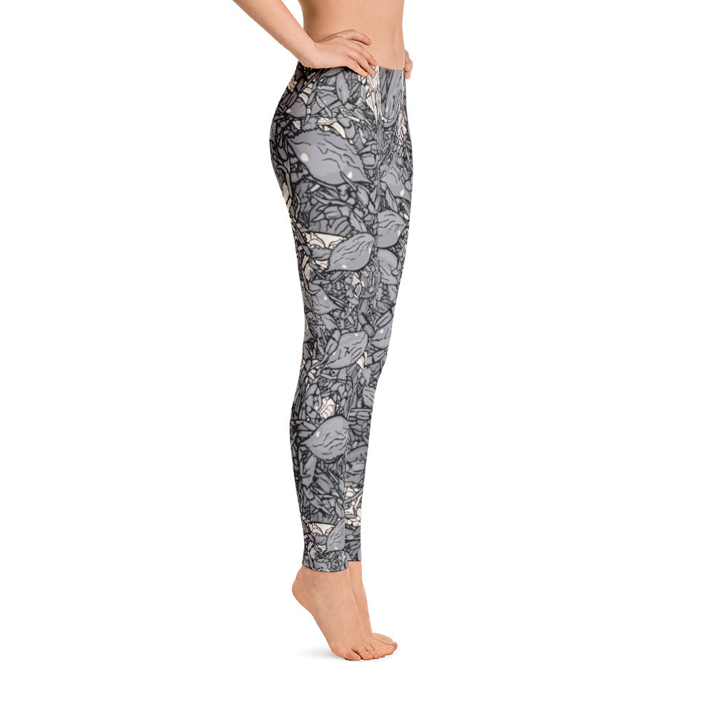 Live Crab Leggings in Black and White