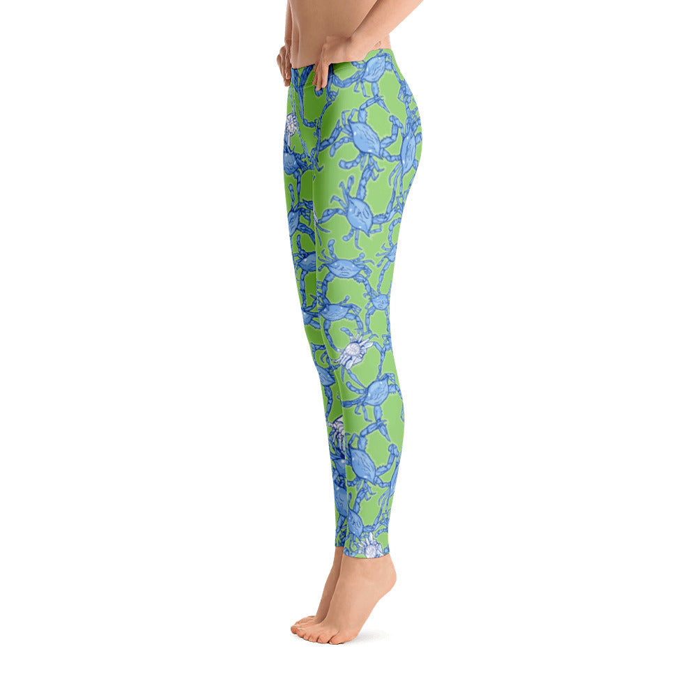 Bushel of Crabs Leggings in Green