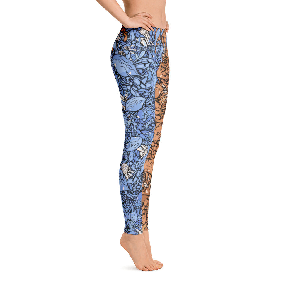 Live and Steamed Crab Leggings