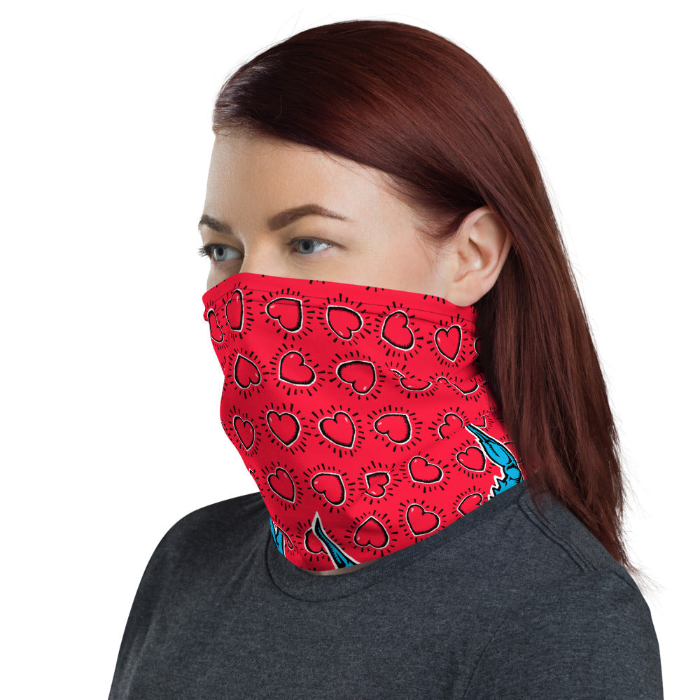 Crabs Holding Hearts Neck Gaiter
