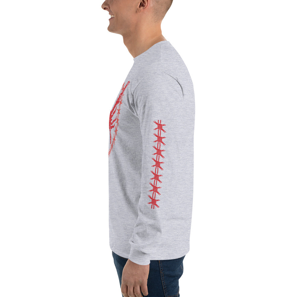 Protect Then Sleeve(Red Ink) Long Sleeve Shirt