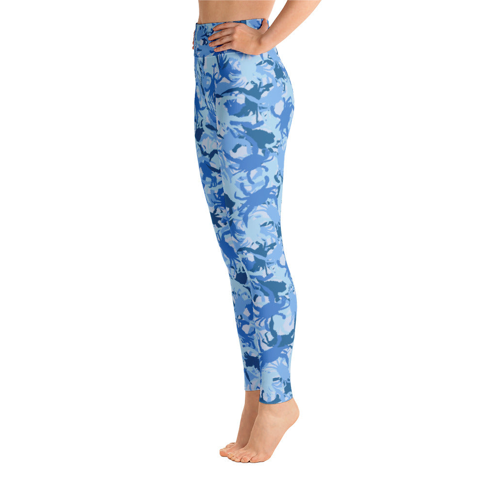 Blue Crab Camo Yoga Leggings