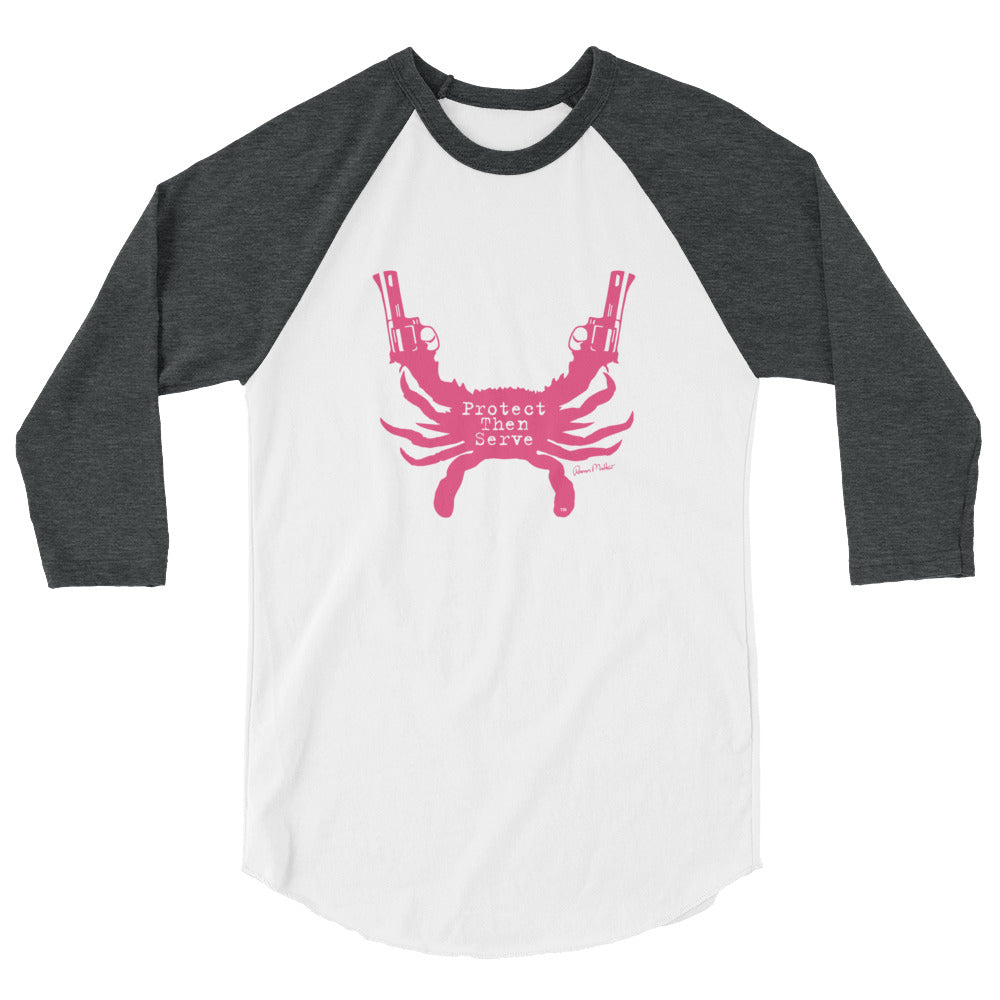 Protect Then Serve 3/4-Sleeve Tee - Pink