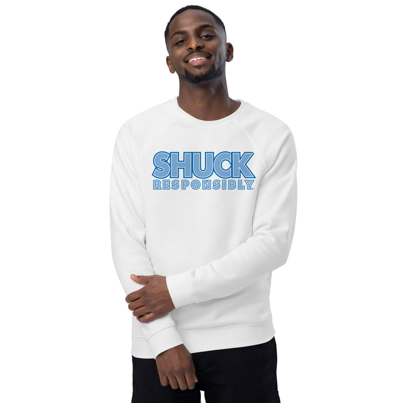 M.U CLASSY RAGLAN SWEAT RD × BG Shuck Responsibly Unisex organic raglan sweatshirt – Bay Pop