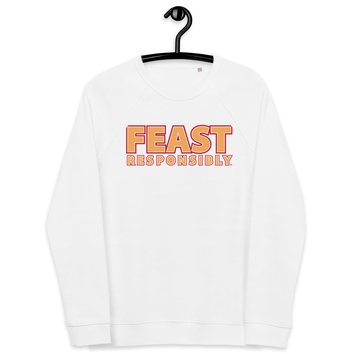 Feast Responsibly Unisex organic raglan sweatshirt