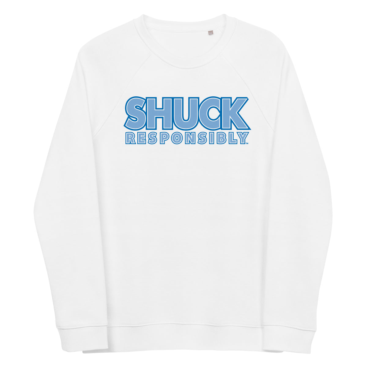 Shuck Responsibly Unisex organic raglan sweatshirt