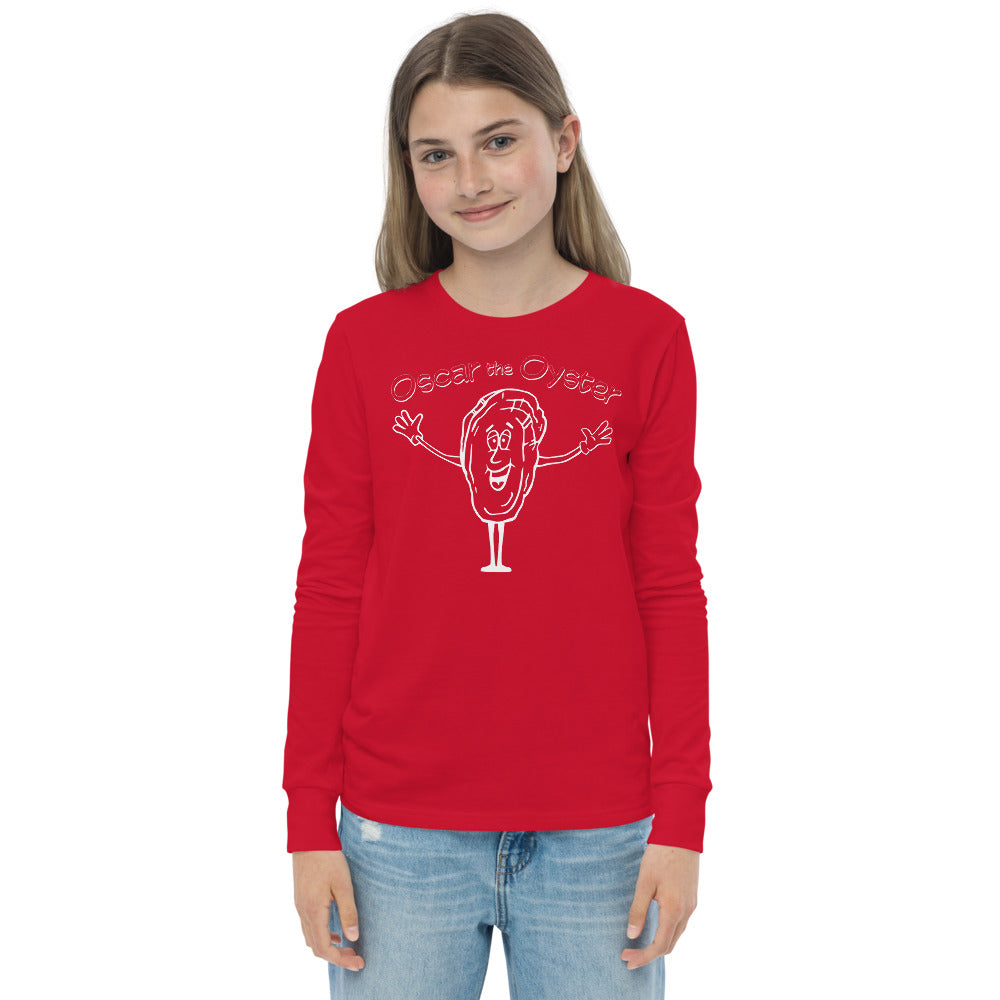 Youth long sleeve Oscar the Oyster tee
