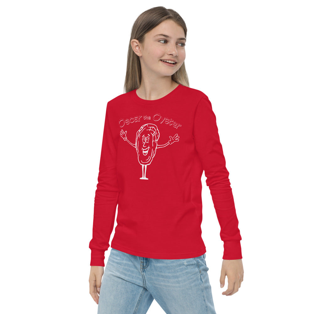 Youth long sleeve Oscar the Oyster tee